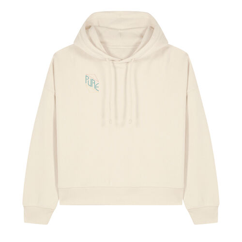 Hoodie crop - opdruk in kleur (ITEM MET KERSTKORTING!) Thumbnail